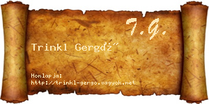 Trinkl Gergő névjegykártya