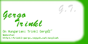 gergo trinkl business card